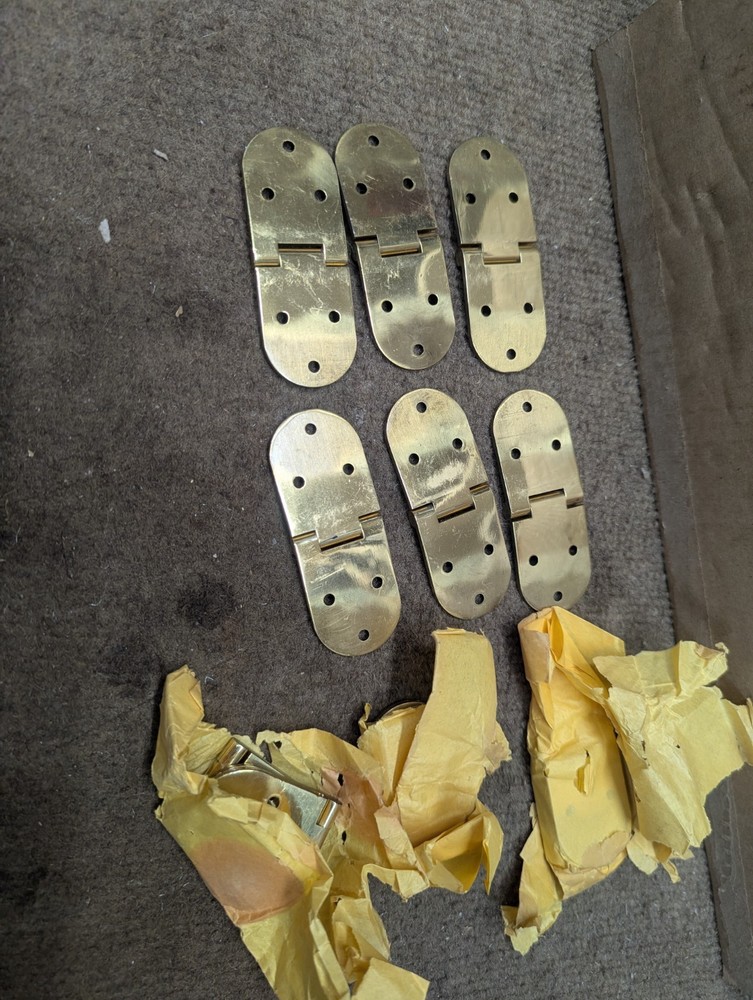 Vintage Solid Brass Hinges 1 1/4x3 3/8