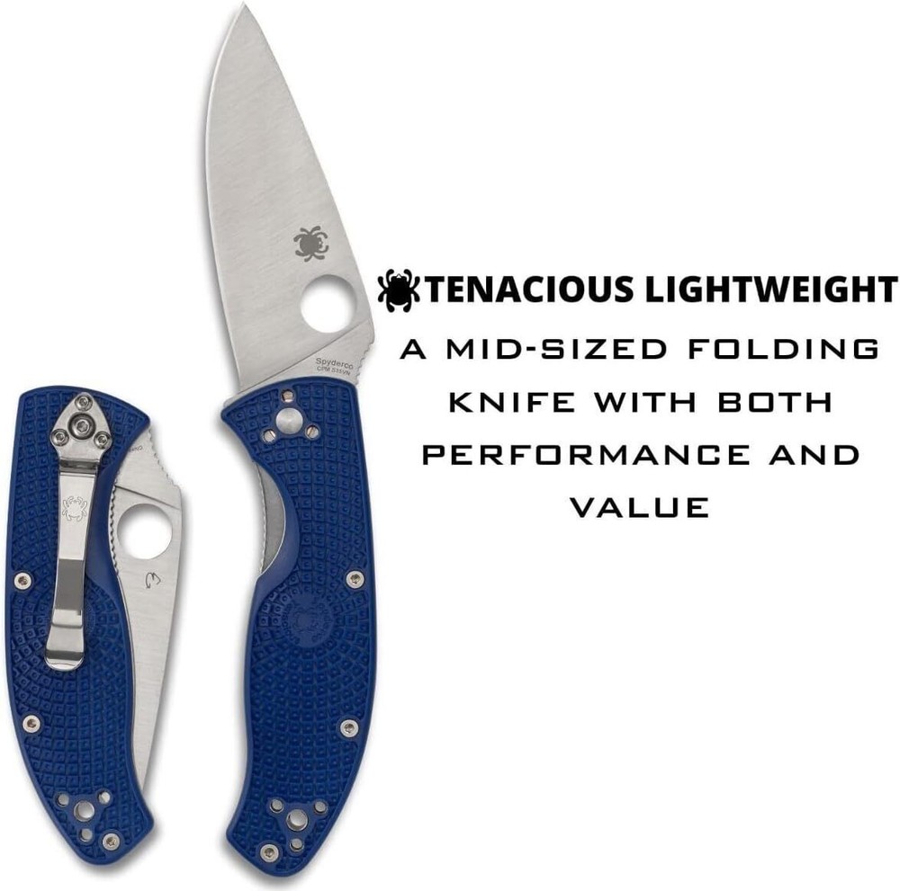 Spyderco Folding Knife Tenacious Plain Edge RUGGED