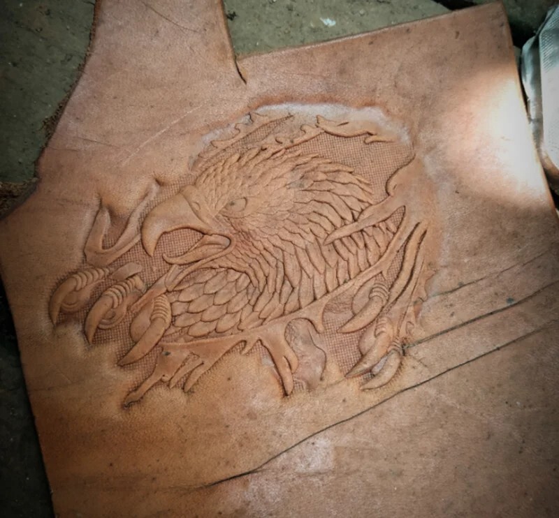 3D Bold Eagle With Feet Leather Stamp Embossing Mold Carving Tool for Craft Work
