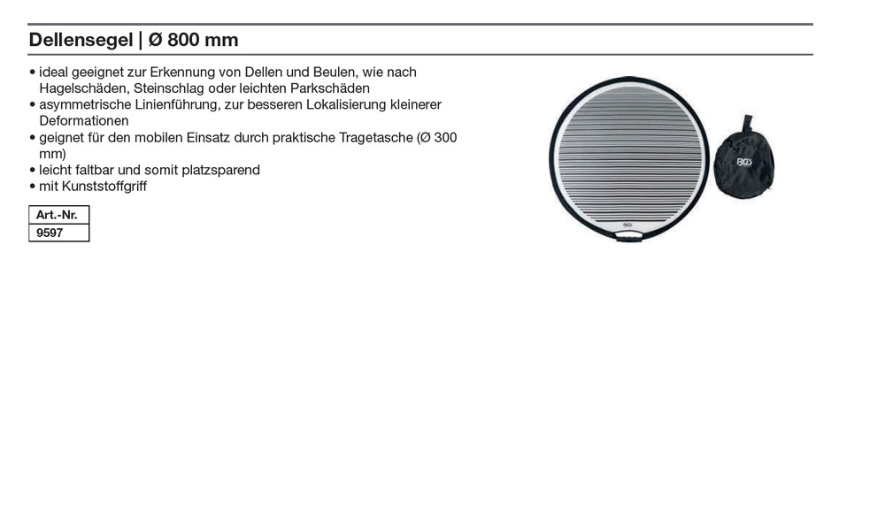 Dent sail Ø 800 mm