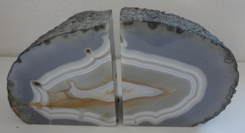 Brazilian Agate Bookends