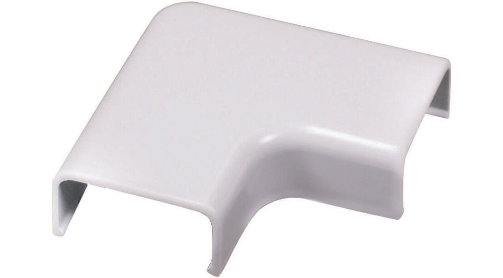 Wiremold C56 Wireway Elbow, Flat, Plastic, White