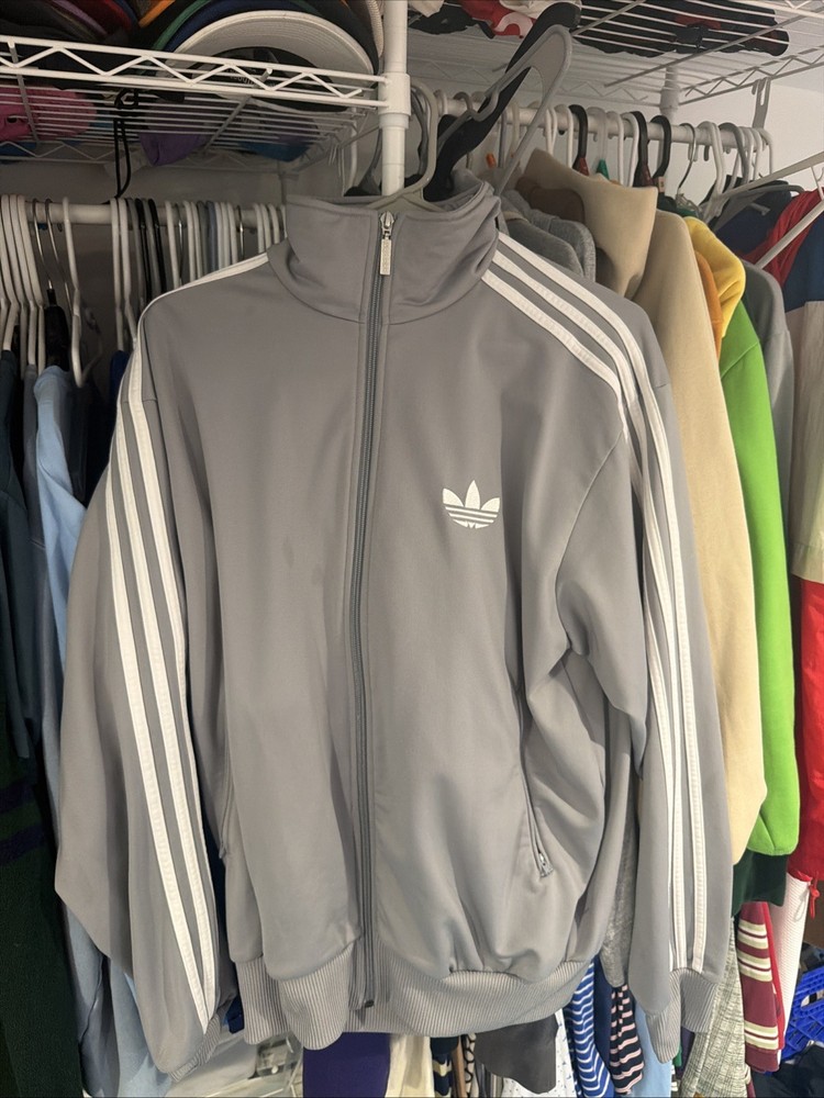 Adidas Grey zip up medium