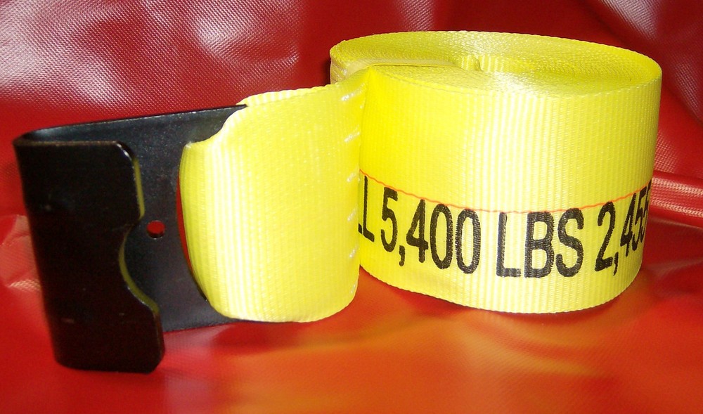 4" Cargo Strap 4" x 30' with Flat Hook Working Load 5,400 lbs.
