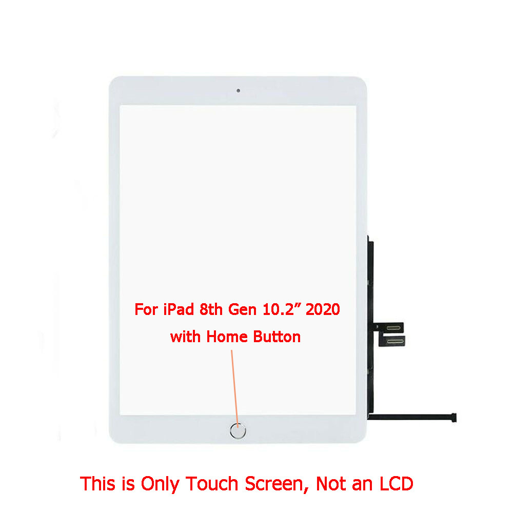 Touch Screen Digitizer Replacement ±Home Button For iPad 8 8th Gen 10.2" 2020