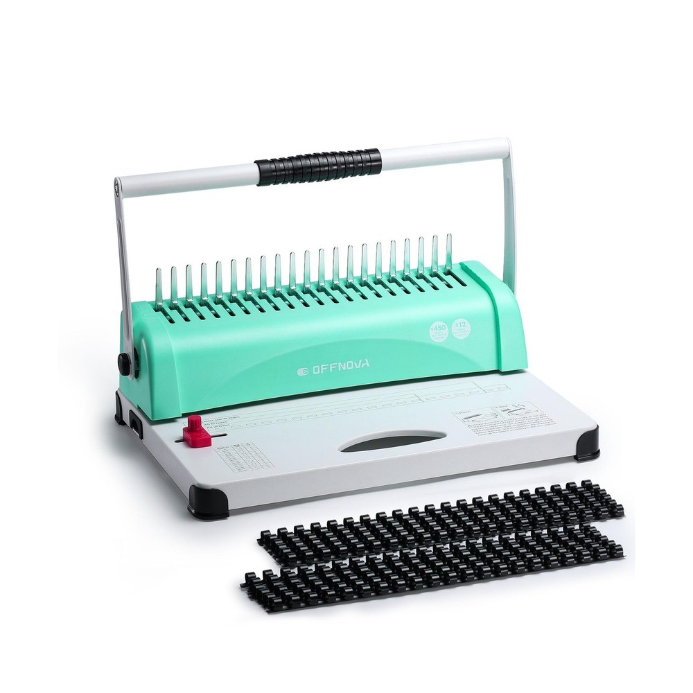 OFFNOVA Binding Machine, 21-Hole 450 Sheets Paper Comb Binding Machine for Le...