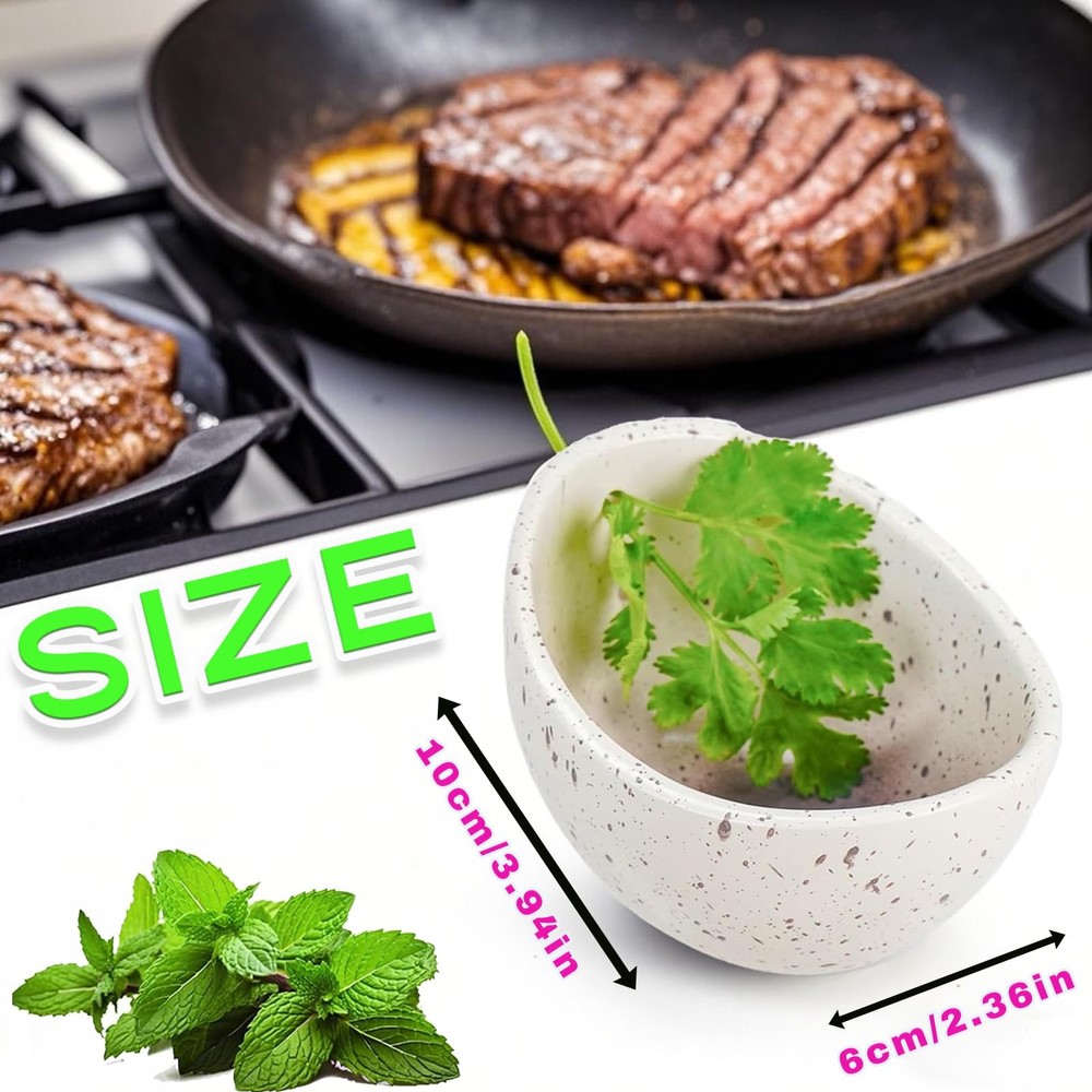 Ceramic Herb Stripper Bowl for Easy Root Removal - Various Hole Sizes