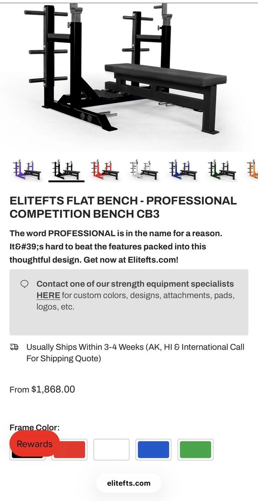 Elite Fts Competition Bench Press Used ￼