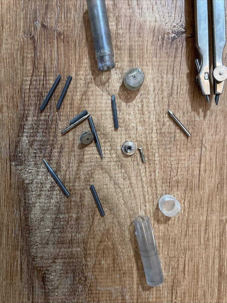 Vintage Drafting Tools - Templates, Compasses, Triangle Scale Ruler