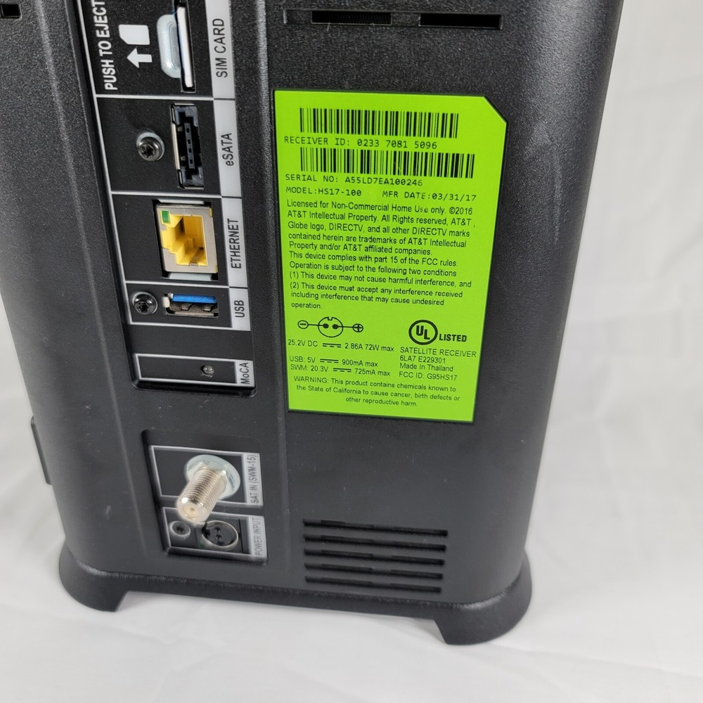 Directv HS17-100 C61-500 Genie mini no remote, working unit