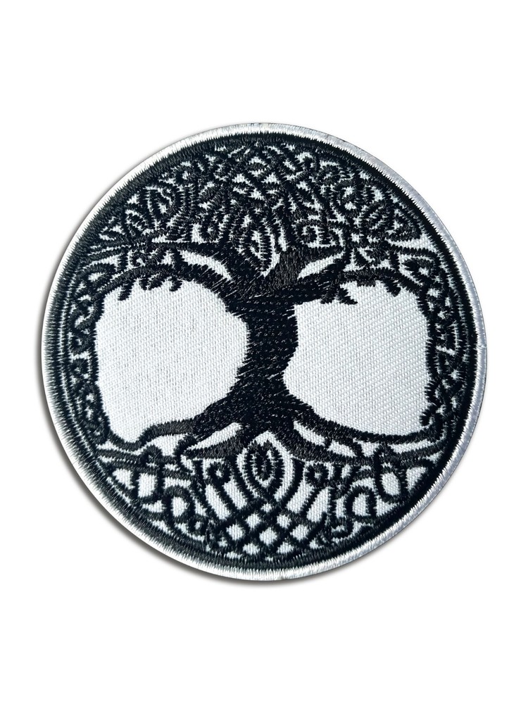 Tree of Life - Black - Embroidered Patch 3" - Hook and Loop - Tactical Patch