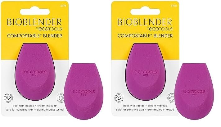 EcoTools Bioblender Compostable Makeup Blender, Pack of 2