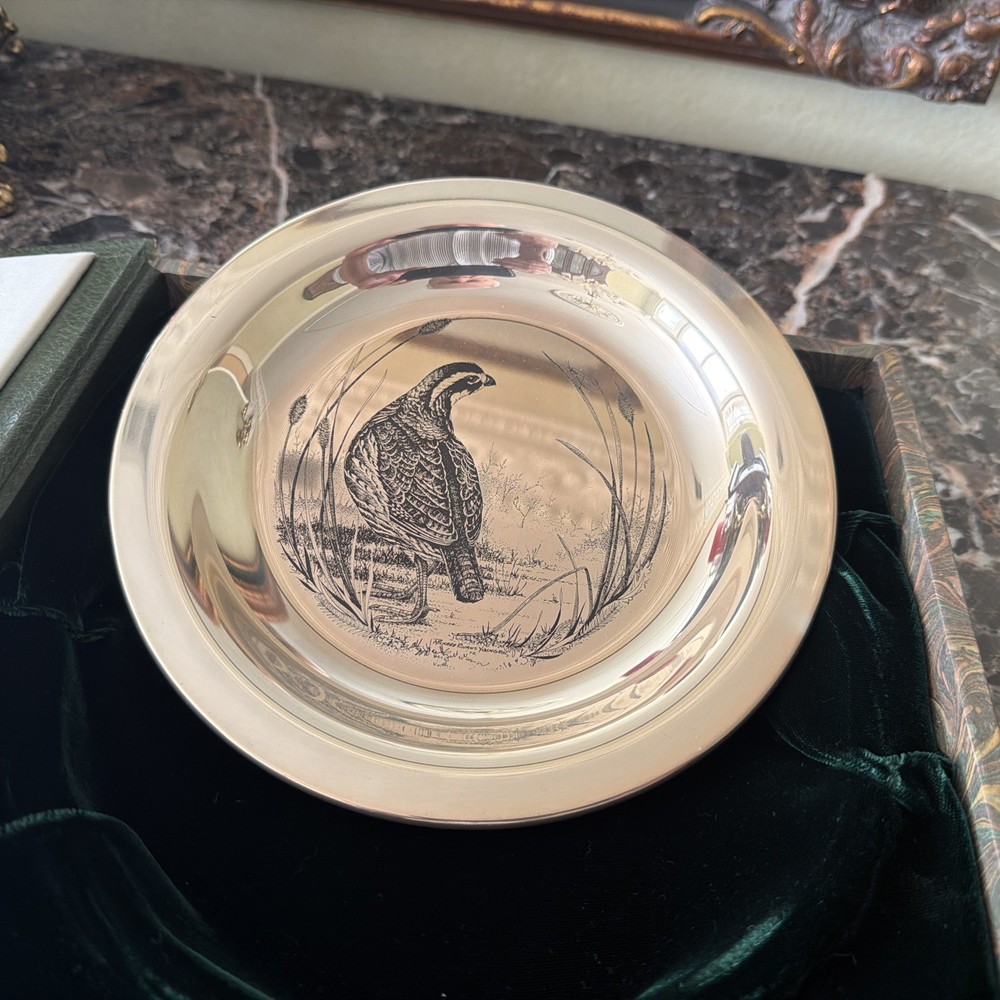 Franklin Mint Sterling Silver Bobwhite Bowl 210 GRAMS