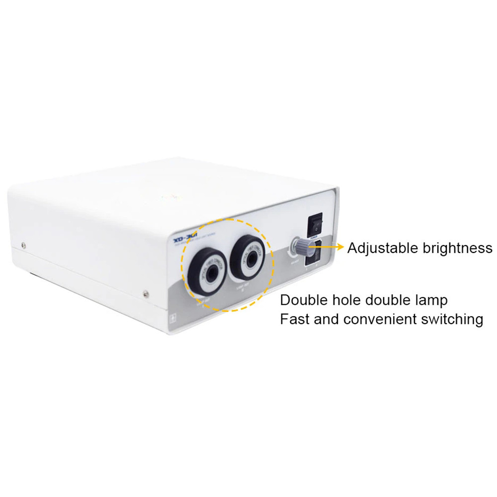 250W Dual Holes Fiber Optic Endoscope Microscope Halogen Cold Light Source