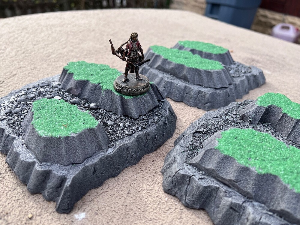wh40k, three rock formations, Scratch built Terrain