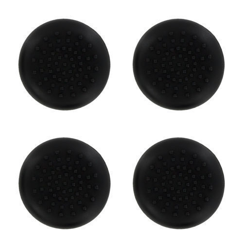 PS4 THUMB GRIPS 4 PACK CONTROLLER RUBBER CAPS DOT PIMPLE BLACK