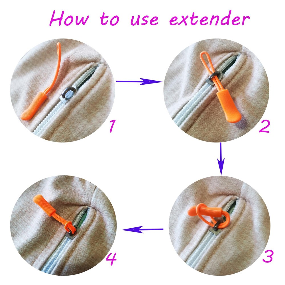 Zipper Pulls Tab 25 Pack Blue Purple Premium Replacement for Luggage Backpacks