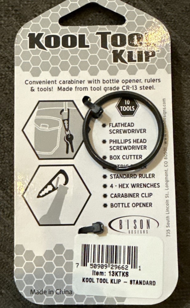 Bison Kool Tool Klip Pocket Multitool - 10 Tools In 1