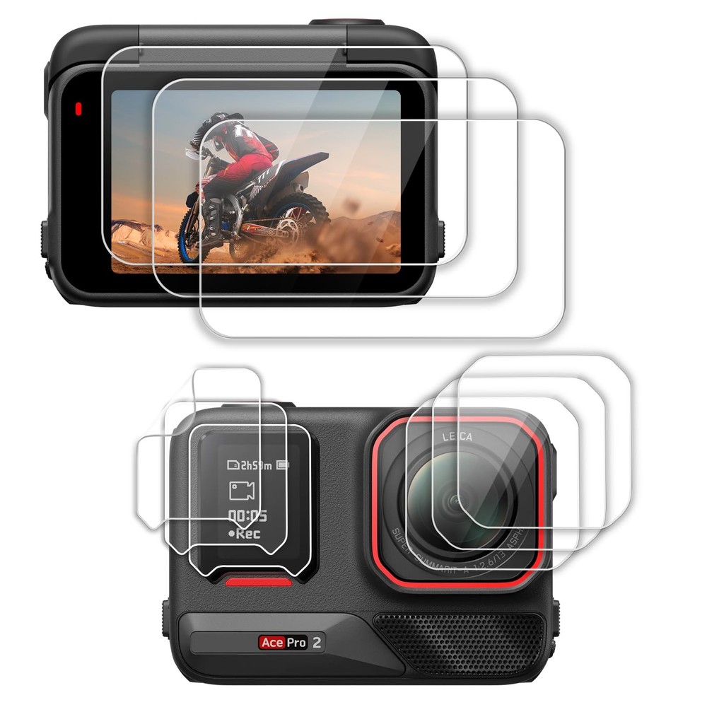 FiTSTILL 9PCS Lens&LCD Screen Protector for Insta 360 Ace Pro2,Tempered...