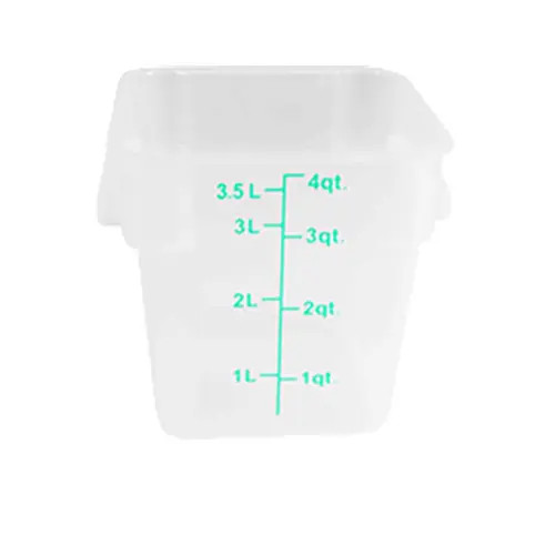 Thunder Group PLSFT004TL 4 Quart Translucent Square Food Storage Container