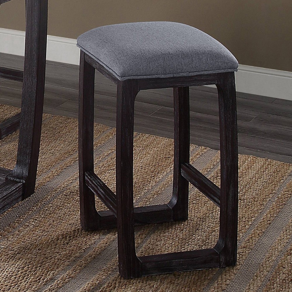 Weathered Espresso and Grey Counter Height Stool