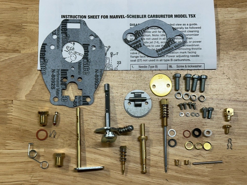 Oliver 66, 77 Marvel Schebler TSX363 Comprehensive Carburetor Kit