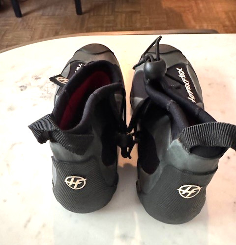 Hyperflex Mens 2mm Neoprene Booties Size 8 Black EUC