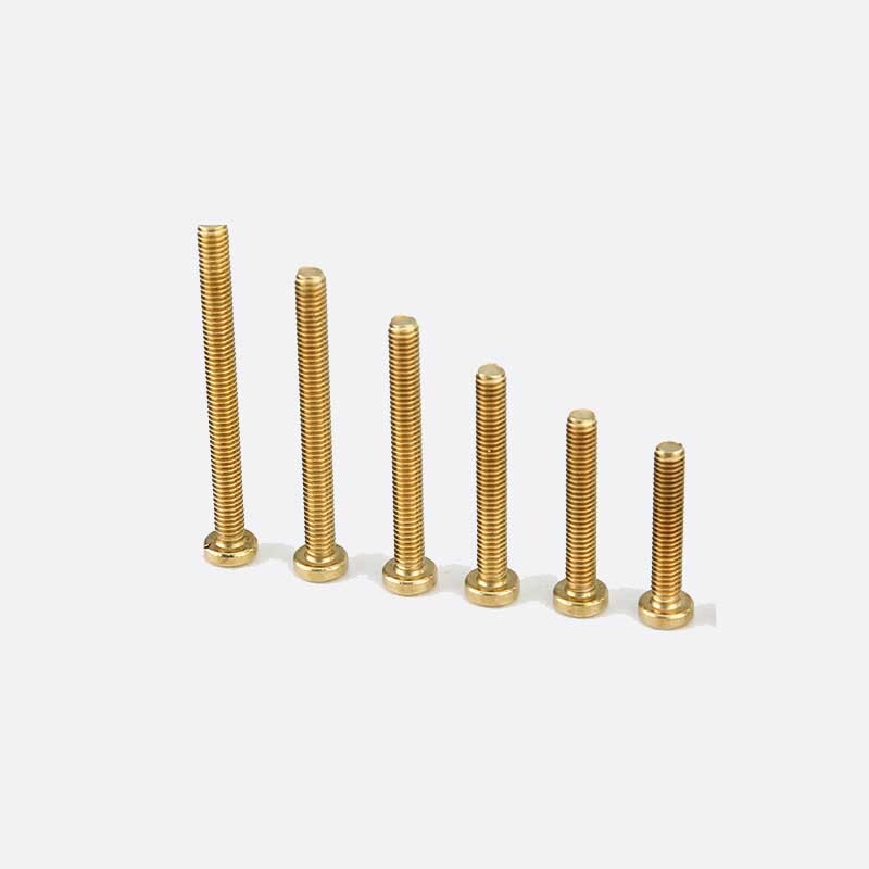 5pcs M4 M5 Brass Phillips Screws Cross Socket Thin Cylindrical Head Screw Bolt