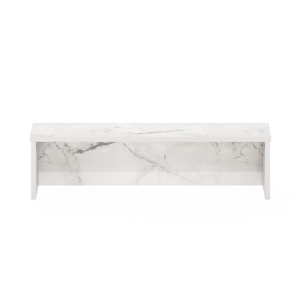 Helena 23-Inch Kitchen Counter Stackable Organizer Shelf Marble White