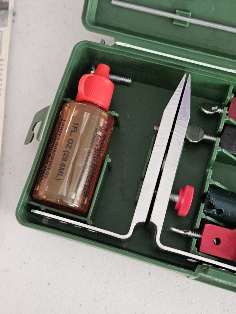 Lansky controlled-angle knife sharpening system
