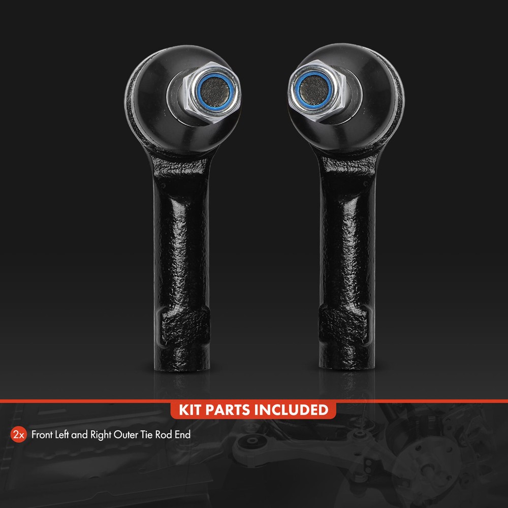 2x Front Outer Side Steering Tie Rod End Set for Hyundai Genesis Coupe 2010-2016