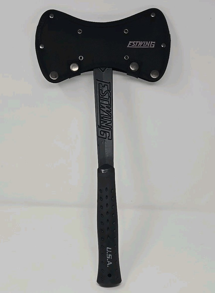 EstWing EBDBA 38 oz Black Eagle Double Bit Axe with Nylon Grip and Sheath