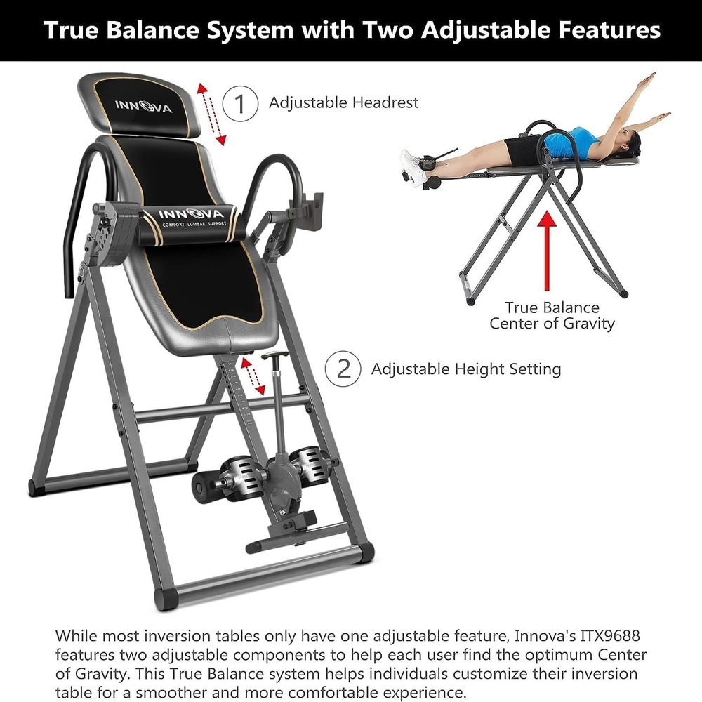 Inversion Table for Back Pain Relief with Adjustable Features & Safety Cover