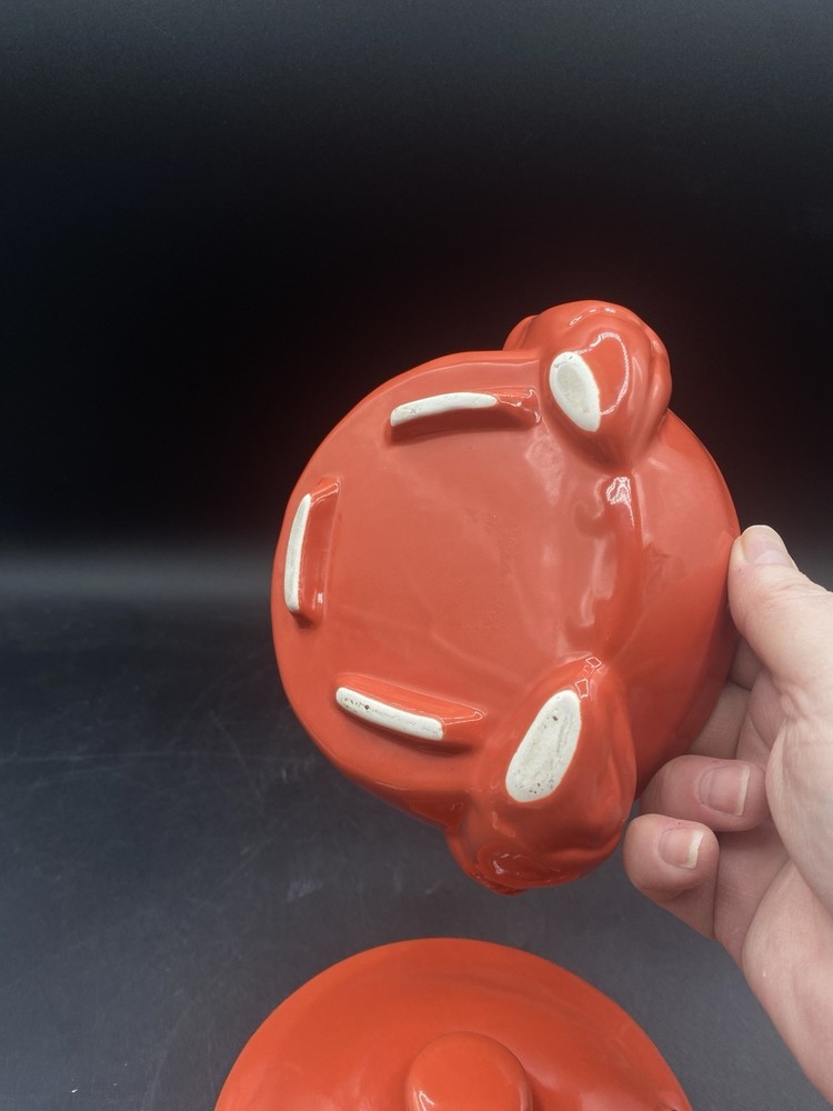 Red Crab Pot Brie Cheese Baker Dip Charcuterie Appetizer Ceramic