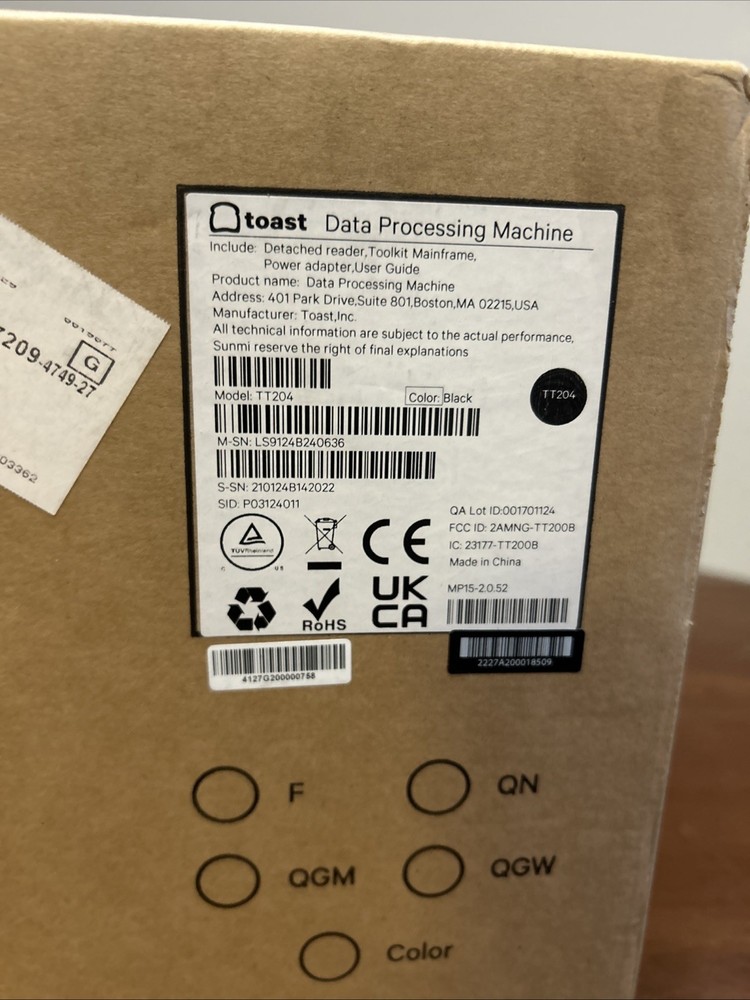 NEW Toast Flex POS Terminal Data Processing System - MPN: TT204