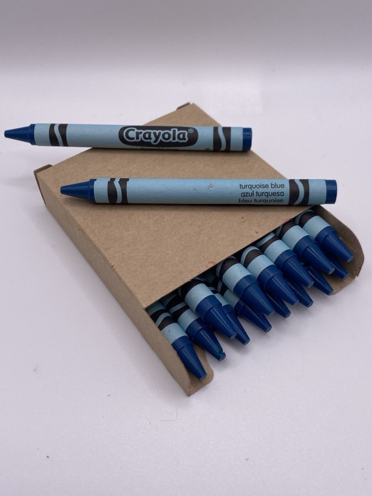 (16) Crayola Crayons (turquoise blue) BULK
