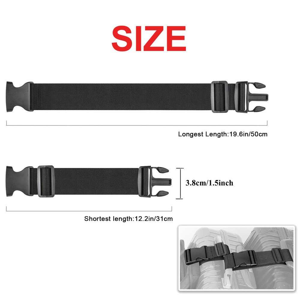 [6 Pack] Multi Adjustable & Flexible Add-A-Bag Straps for Big or Small Luggages