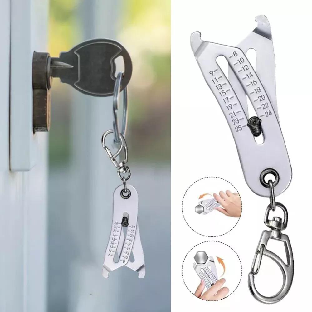 Portable Precise Thread Size Checker Keychain Bolt Size Checker Keychain Manual