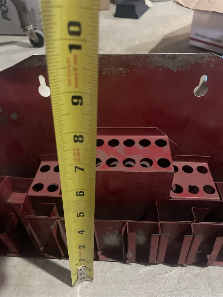 Vintage Red Metal Tool Caddy