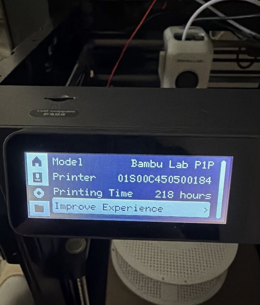 Bambu Lab P1P 3D Printer Black Desktop Model Fully Working