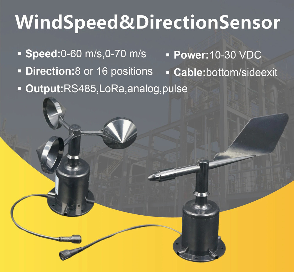 Direction Sensor Anemometer Wind Speed 4-20mA RS485 Industrial Transmitter