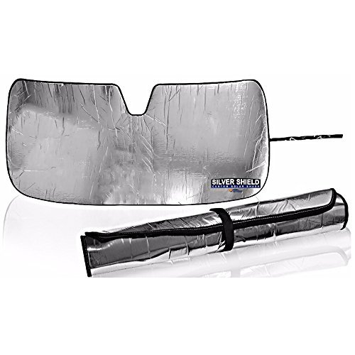 2010 Dodge Ram Silver Shield Custom Fit Roll Up Reflective Windshield Sun Shade