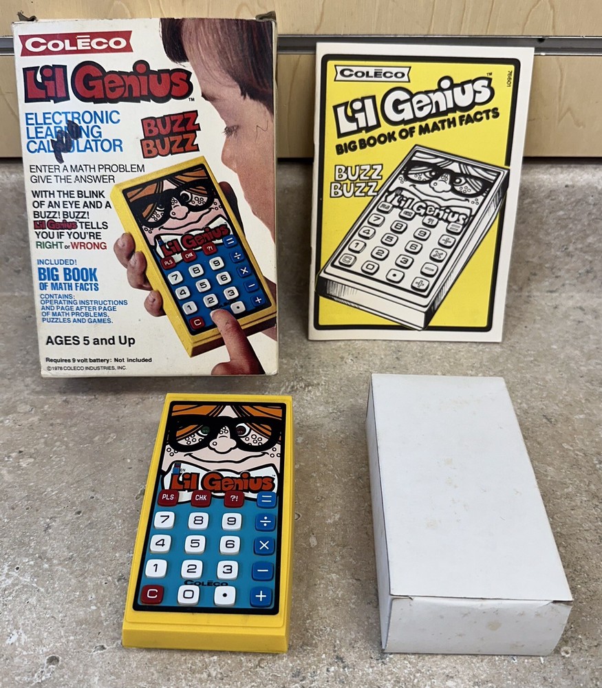 1978 Coleco Lil Genius Electronic Learning Calculator #2000 *New Open Box*