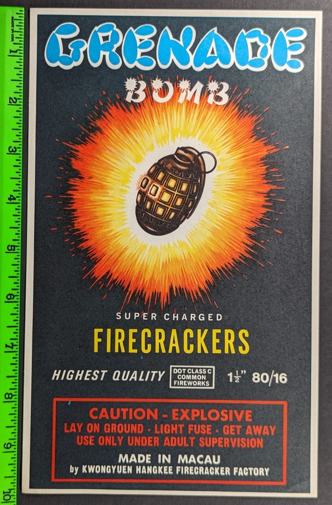 Vintage 1970s? Firecracker Paper Label