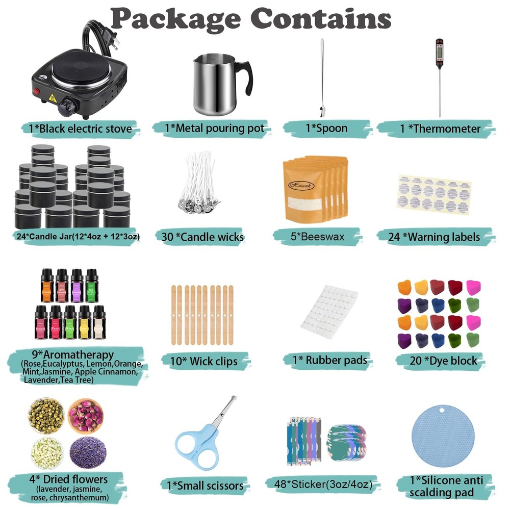 Haccah Candle Making Kit with Wax Melter