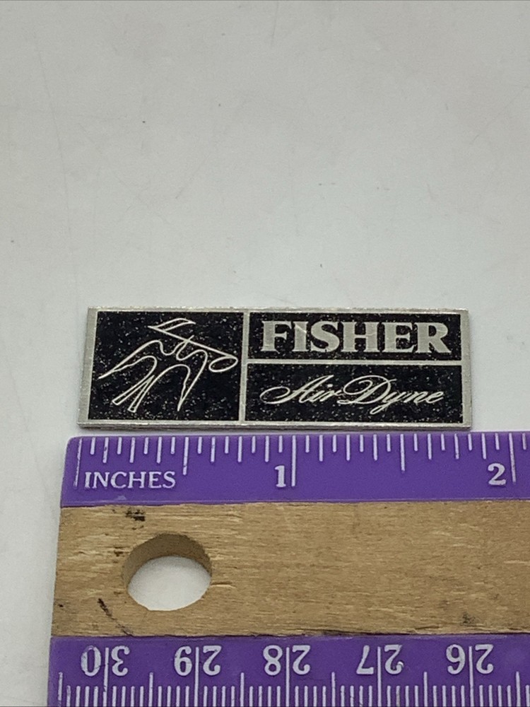 2 Fisher Air Dyne Speaker Emblems
