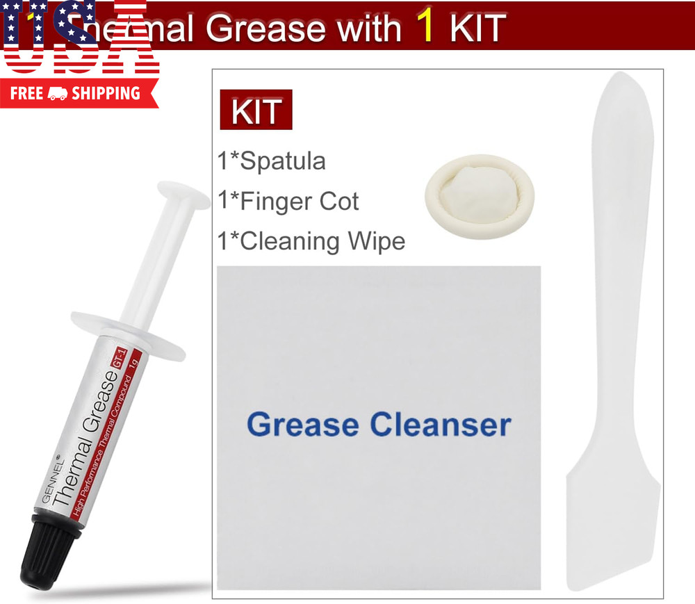 2-Pack GT-1 Silver CPU Thermal Paste (1G*2), High Performance Thermal Compound P