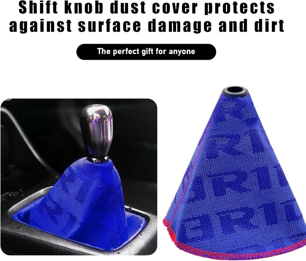 Car Shift Knob Dust Cover, Shift Boot Cover, Hyper Fabric Manual/A Color: Blue