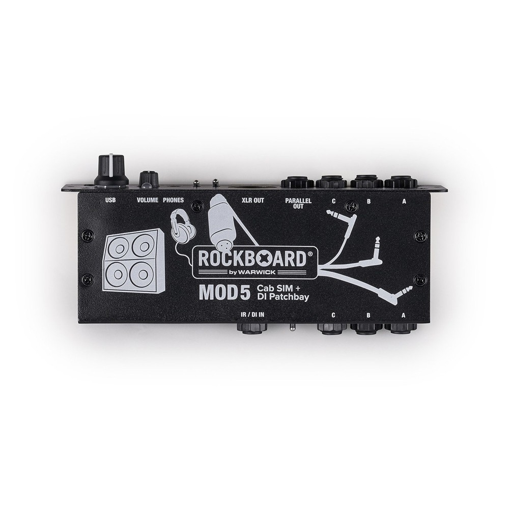 Rockboard Cab Sim to FOH Kit - MOD5 Cab Sim DI Patchbay + Flat XLR Cable 20ft