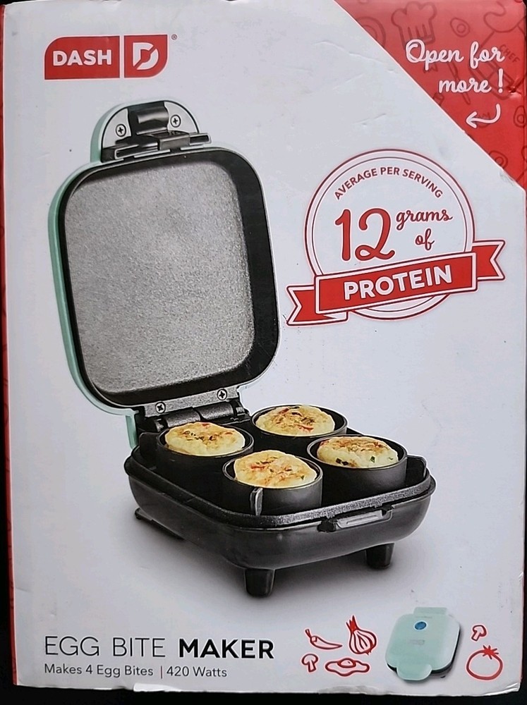 Dash Egg Bite Maker Countertop Egg Cooker, Teal - NEW in Box